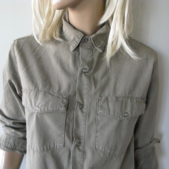 J BRAND AVERY UTILITY MILITARY GREEN ROMPER - Picture 9 of 11